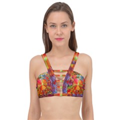 Kaleidoscope Mandala Color Cage Up Bikini Top