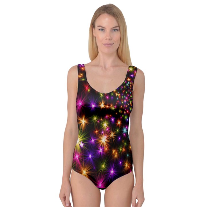 Star Colorful Christmas Abstract Princess Tank Leotard 