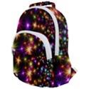 Star Colorful Christmas Abstract Rounded Multi Pocket Backpack View1