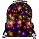 Star Colorful Christmas Abstract Rounded Multi Pocket Backpack View3