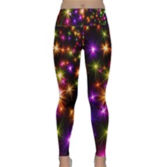 Star Colorful Christmas Abstract Lightweight Velour Classic Yoga Leggings by Wegoenart