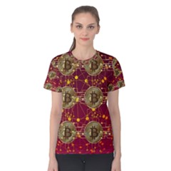 Block Chain Network Bitcoin Data Women s Cotton Tee