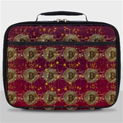 Block Chain Network Bitcoin Data Full Print Lunch Bag by Wegoenart