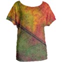 Fall Foliage Color Leaf Veins Women s Oversized Tee View1