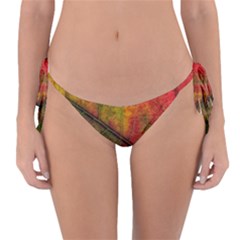 Fall Foliage Color Leaf Veins Reversible Bikini Bottom by Wegoenart