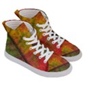 Fall Foliage Color Leaf Veins Men s Hi-Top Skate Sneakers View3