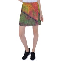 Fall Foliage Color Leaf Veins Tennis Skirt