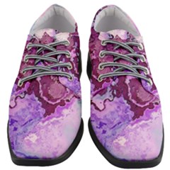 Abstract Texture Background Women Heeled Oxford Shoes