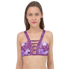 Abstract Texture Background Cage Up Bikini Top