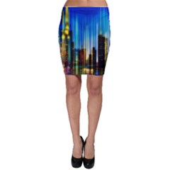 Skyline Frankfurt Christmas Star Bodycon Skirt by Wegoenart