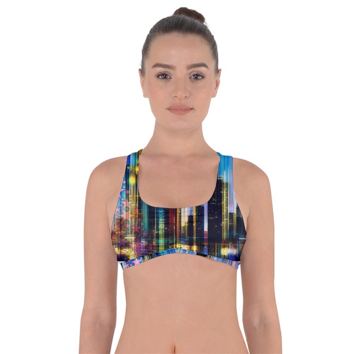 Skyline Frankfurt Christmas Star Got No Strings Sports Bra