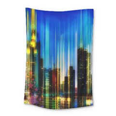 Skyline Frankfurt Christmas Star Small Tapestry by Wegoenart