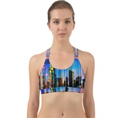 Skyline Frankfurt Christmas Star Back Web Sports Bra by Wegoenart