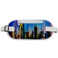 Skyline Frankfurt Christmas Star Rounded Waist Pouch by Wegoenart