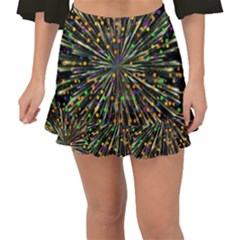 Explosion Abstract Pattern Fishtail Mini Chiffon Skirt by Wegoenart