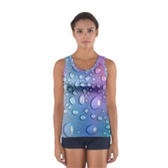 Drop Of Water Rainbow Wet Liquid Sport Tank Top  by Wegoenart