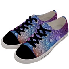 Drop Of Water Rainbow Wet Liquid Men s Low Top Canvas Sneakers by Wegoenart