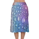 Drop Of Water Rainbow Wet Liquid Velvet Flared Midi Skirt View2