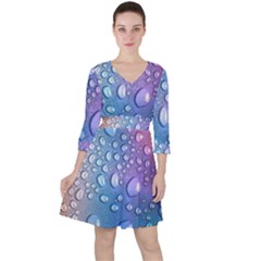 Drop Of Water Rainbow Wet Liquid Ruffle Dress by Wegoenart