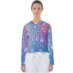 Drop Of Water Rainbow Wet Liquid Women s Slouchy Sweat by Wegoenart