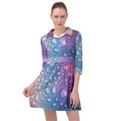 Drop Of Water Rainbow Wet Liquid Mini Skater Shirt Dress