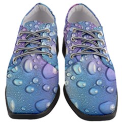 Drop Of Water Rainbow Wet Liquid Women Heeled Oxford Shoes