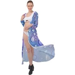 Drop Of Water Rainbow Wet Liquid Maxi Chiffon Beach Wrap by Wegoenart