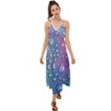 Drop Of Water Rainbow Wet Liquid Halter Tie Back Dress  View1