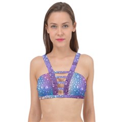 Drop Of Water Rainbow Wet Liquid Cage Up Bikini Top