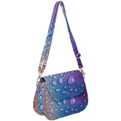 Drop Of Water Rainbow Wet Liquid Saddle Handbag