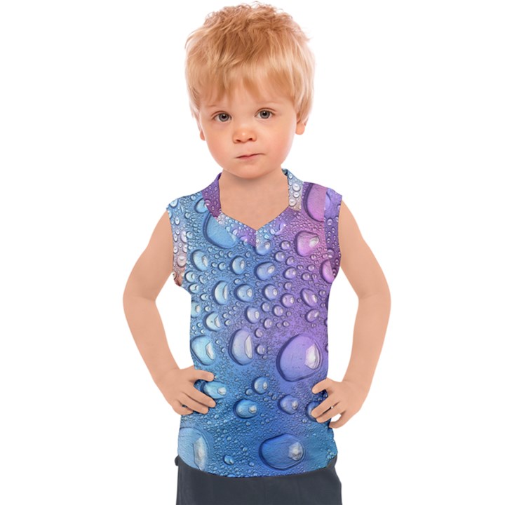 Drop Of Water Rainbow Wet Liquid Kids  Mesh Tank Top