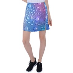 Drop Of Water Rainbow Wet Liquid Tennis Skirt