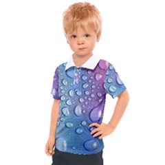 Drop Of Water Rainbow Wet Liquid Kids  Polo Tee