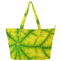 Photosynthesis Leaf Green Structure Full Print Shoulder Bag by Wegoenart