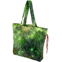 Fireworks Rocket New Year S Day Drawstring Tote Bag by Wegoenart