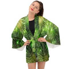 Fireworks Rocket New Year S Day Long Sleeve Kimono