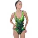 Fireworks Rocket New Year S Day Side Cut Out Swimsuit View1