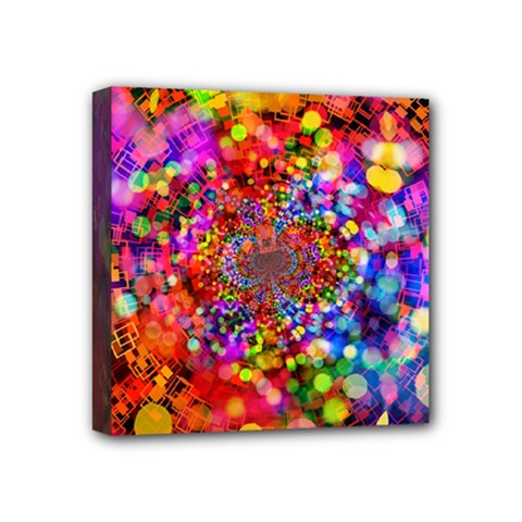 Bokeh Color Light Points Pattern Mini Canvas 4  X 4  (stretched) by Wegoenart