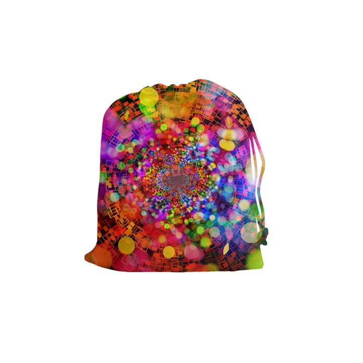 Bokeh Color Light Points Pattern Drawstring Pouch (Medium)