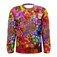 Bokeh Color Light Points Pattern Men s Long Sleeve Tee by Wegoenart