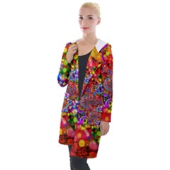 Bokeh Color Light Points Pattern Hooded Pocket Cardigan by Wegoenart