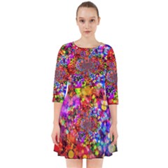 Bokeh Color Light Points Pattern Smock Dress by Wegoenart