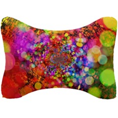 Bokeh Color Light Points Pattern Seat Head Rest Cushion by Wegoenart