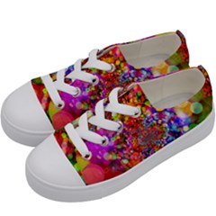 Bokeh Color Light Points Pattern Kids  Low Top Canvas Sneakers by Wegoenart