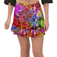 Bokeh Color Light Points Pattern Fishtail Mini Chiffon Skirt by Wegoenart