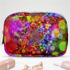 Bokeh Color Light Points Pattern Make Up Pouch (small) by Wegoenart