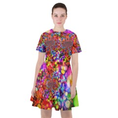 Bokeh Color Light Points Pattern Sailor Dress by Wegoenart