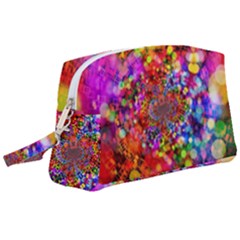 Bokeh Color Light Points Pattern Wristlet Pouch Bag (large) by Wegoenart