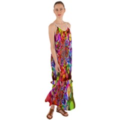 Bokeh Color Light Points Pattern Cami Maxi Ruffle Chiffon Dress by Wegoenart