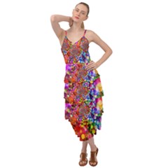 Bokeh Color Light Points Pattern Layered Bottom Dress by Wegoenart